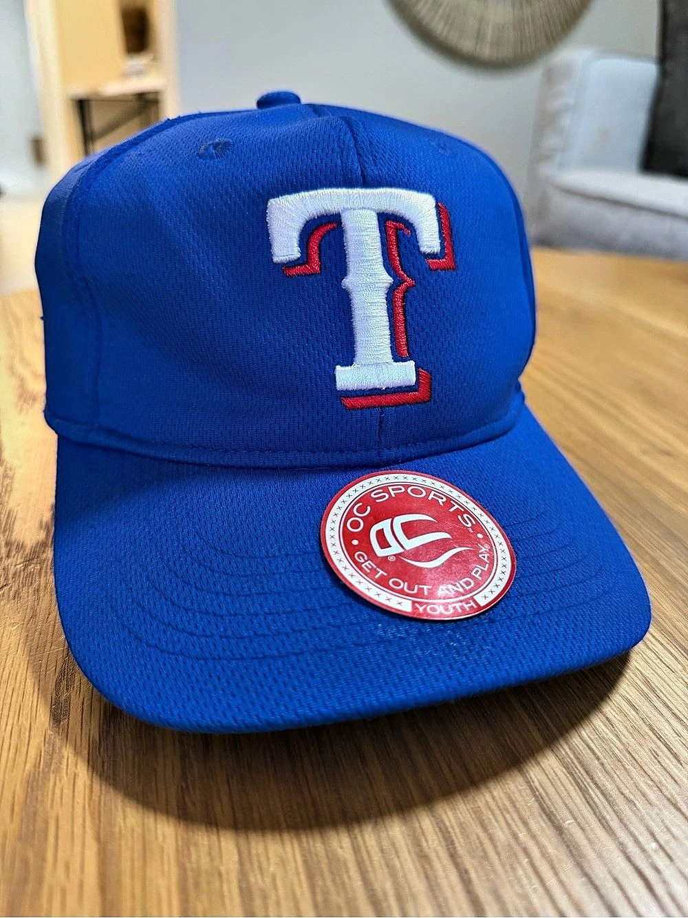 OC Sports Texas Rangers Youth MLB Baseball Hat Blue & Red